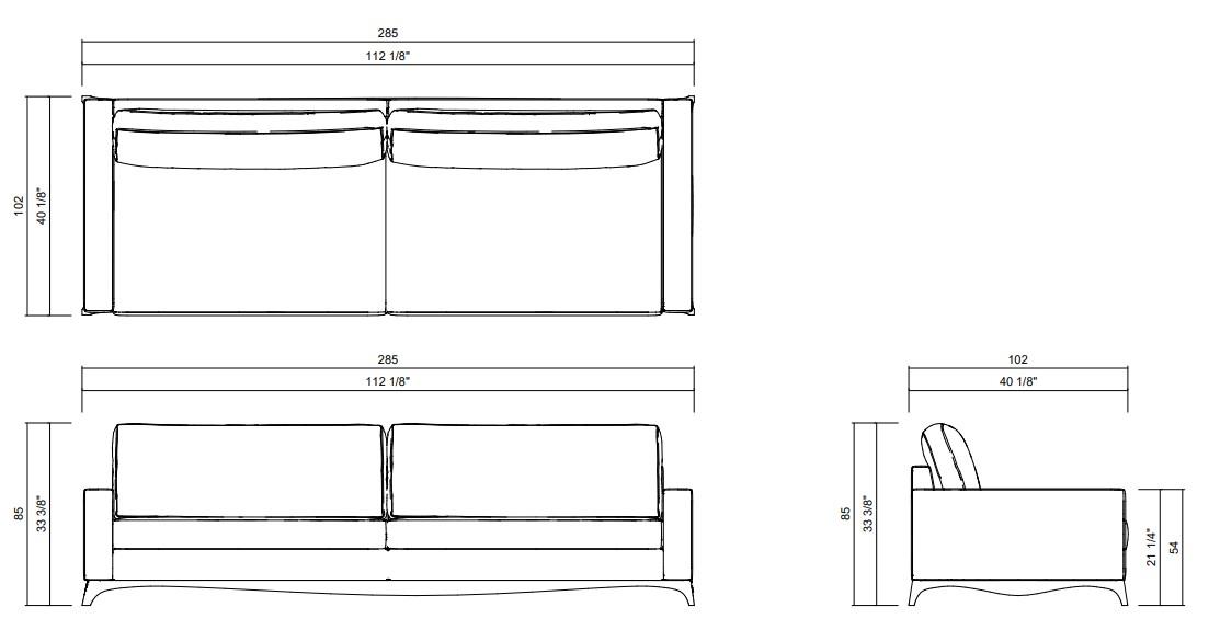 PAVIA SOFA 112 1/8"