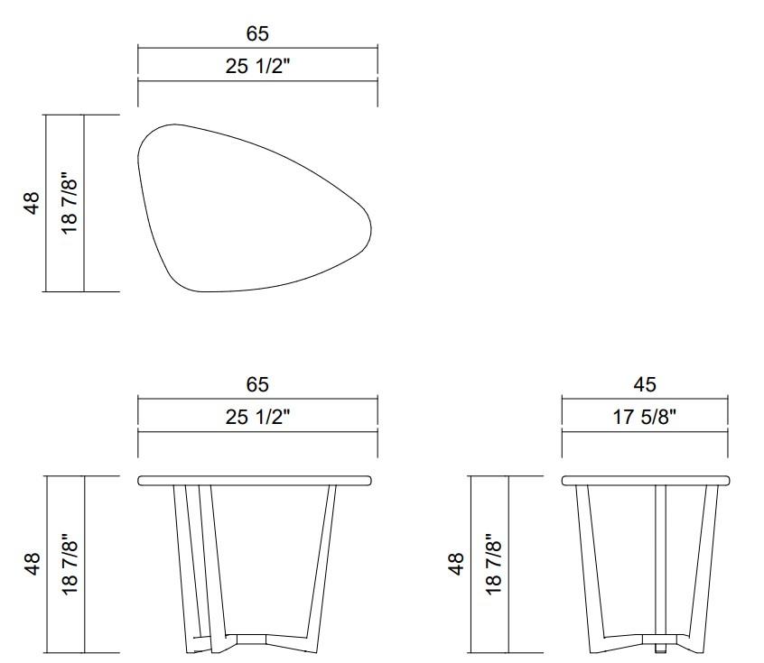 PIETRA SIDE TABLE H18 7/8"