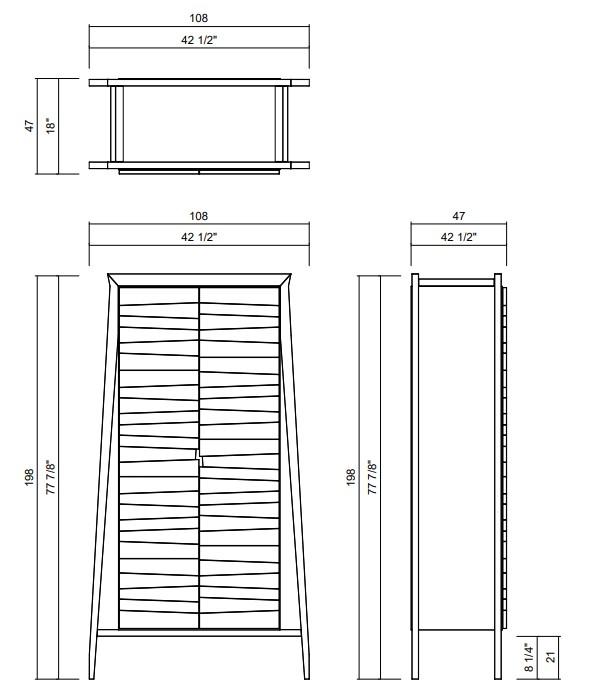 PALAFITA CABINET H77 7/8"