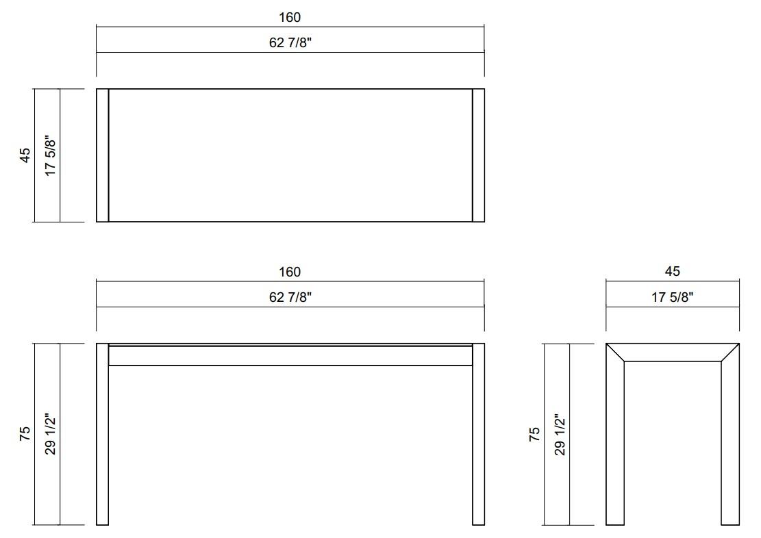 SAVOY CONSOLE 62 7/8"