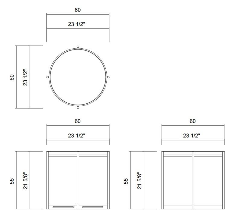 SOIE SIDE TABLE D23 1/2"