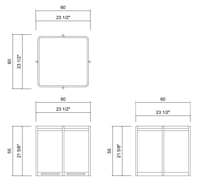 MESA LATERAL 60 X 60 CM SOIE