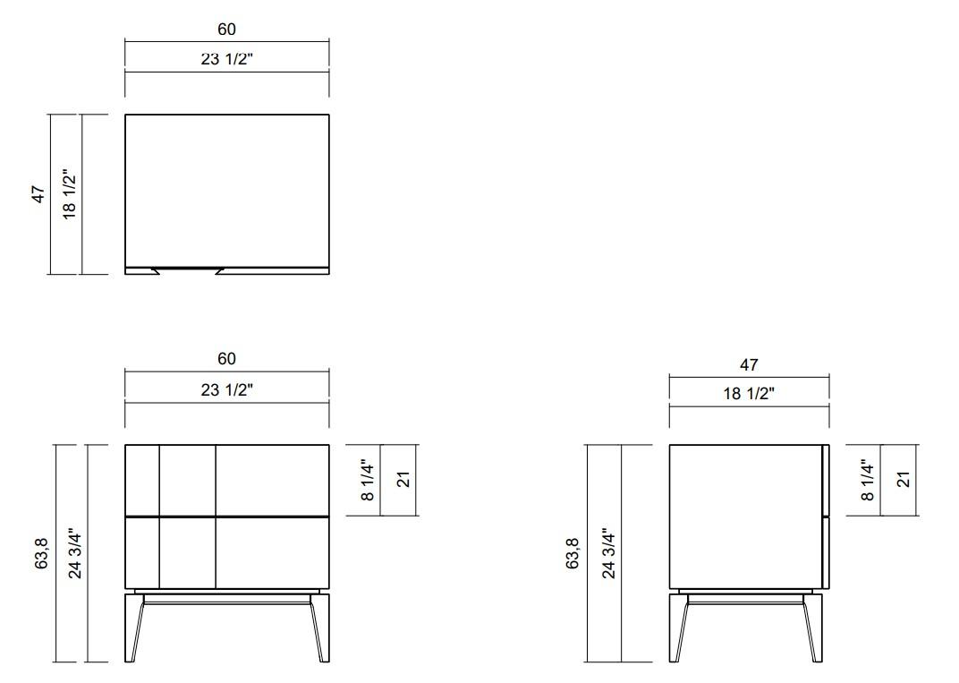 MEZZO NIGHSTAND 23 1/2"