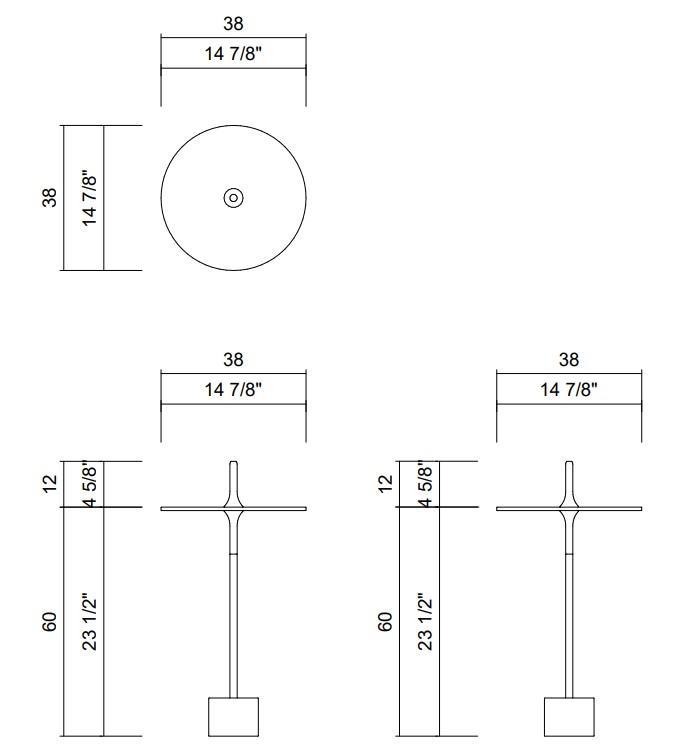 NIX SIDE TABLE H28 1/4"