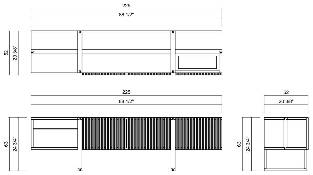 PARALELA 3 DOORS RIGHT NICHE HOME THEATER