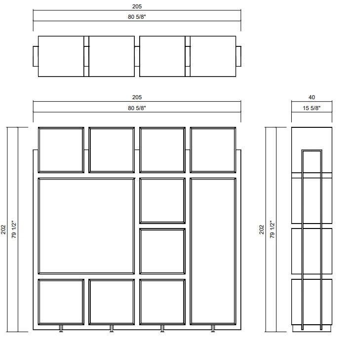 RUBIK BOOKCASE 4 X 2