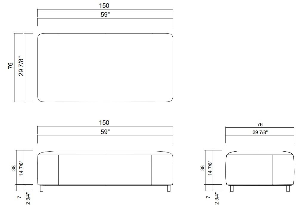 ASIENTO 150 CM SWELL