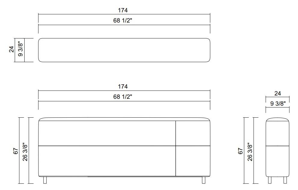 SWELL BACKREST 68 1/2"