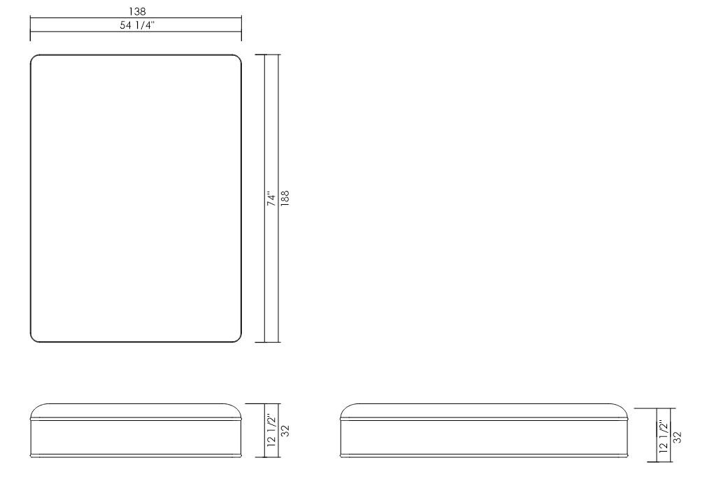 MATTRESS 54 1/4" X 74"