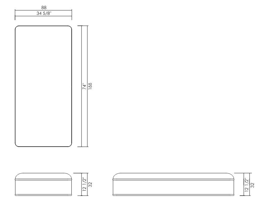 MATTRESS 34 5/8" X 74