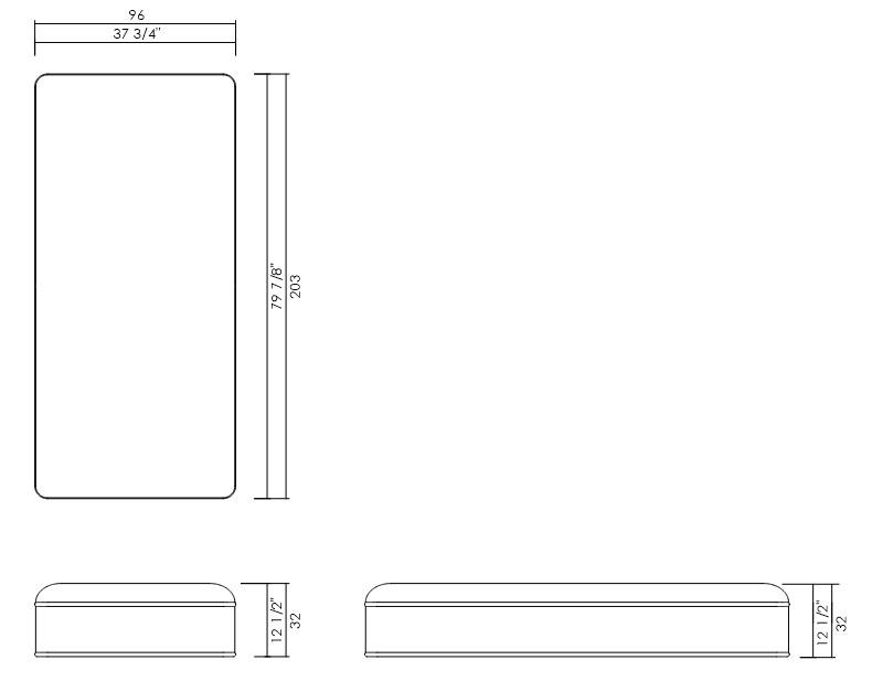 MATTRESS 37 3/4" X 79 7/8"