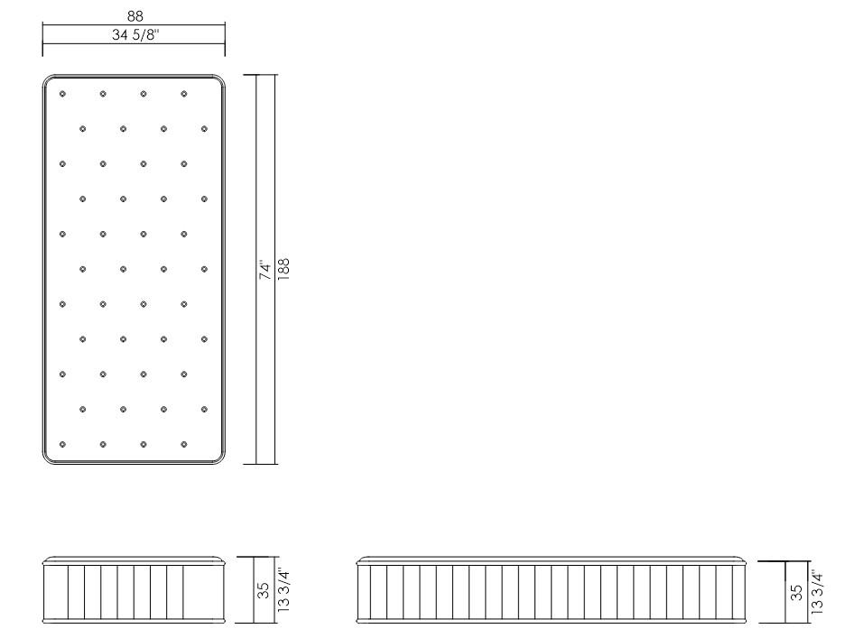 COLCHÃO 88 X 188 CM