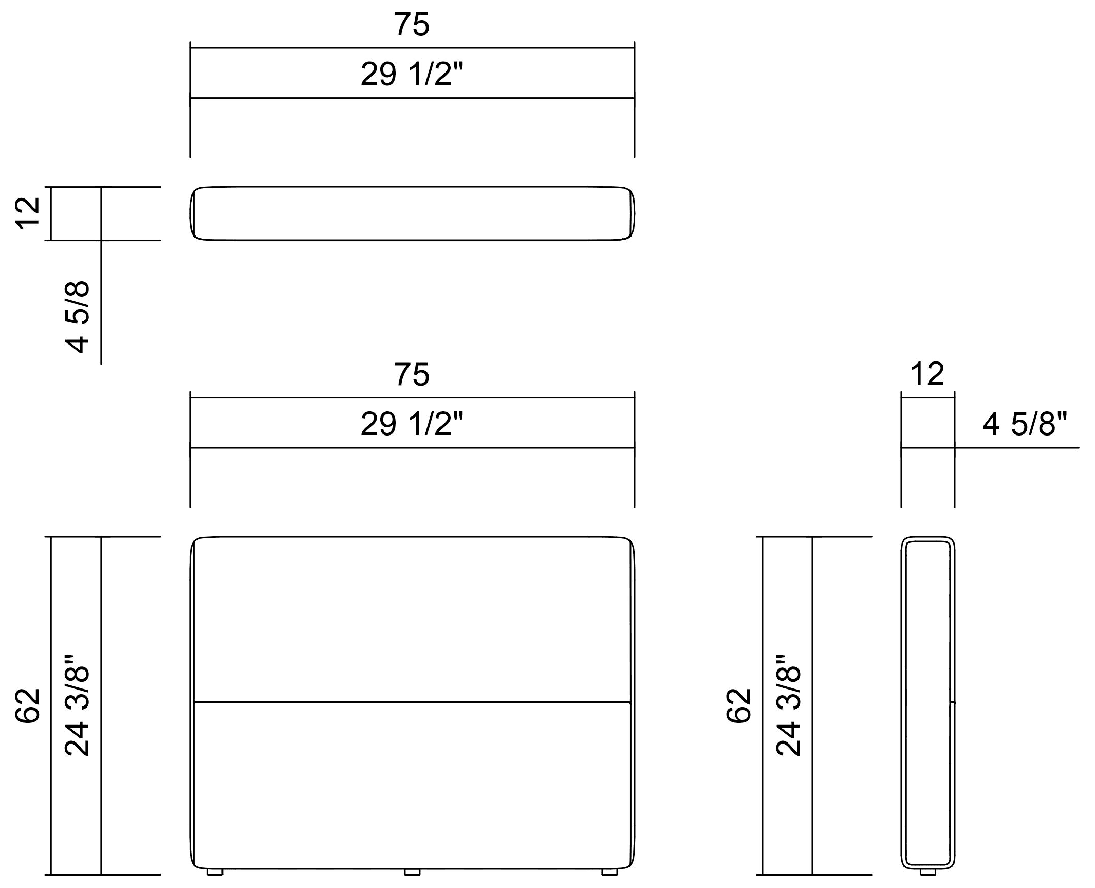 ATOL BACKREST 29 1/2"