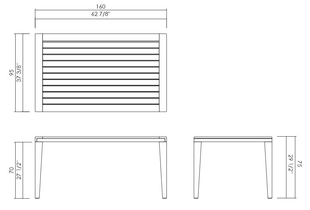 MESA COMEDOR 160X95 CM MYKONOS