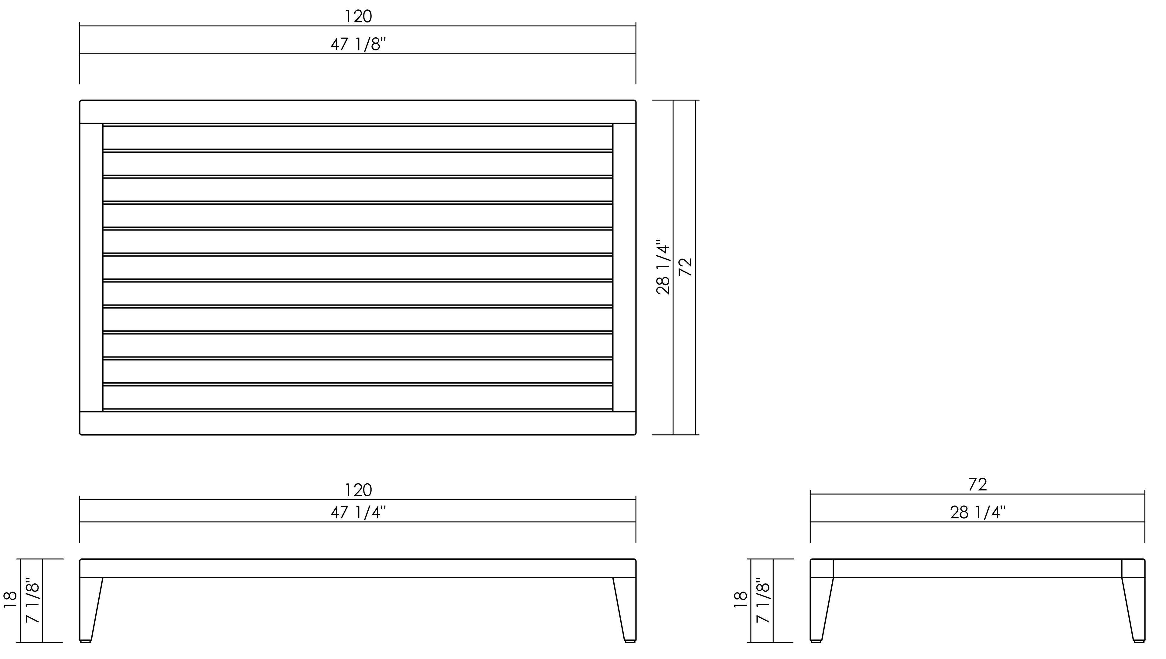 MYKONOS COFFEE TABLE 120 x 70