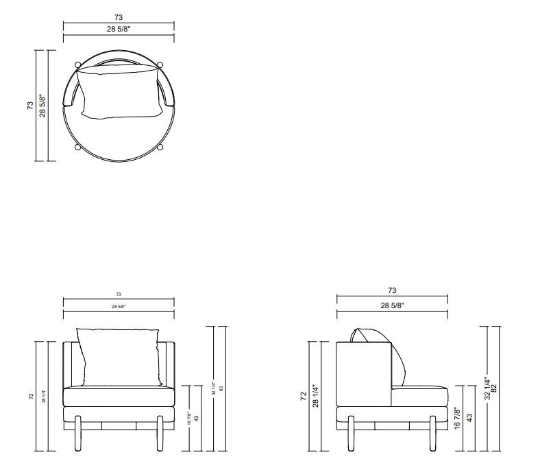 SWIVEL ARMCHAIR