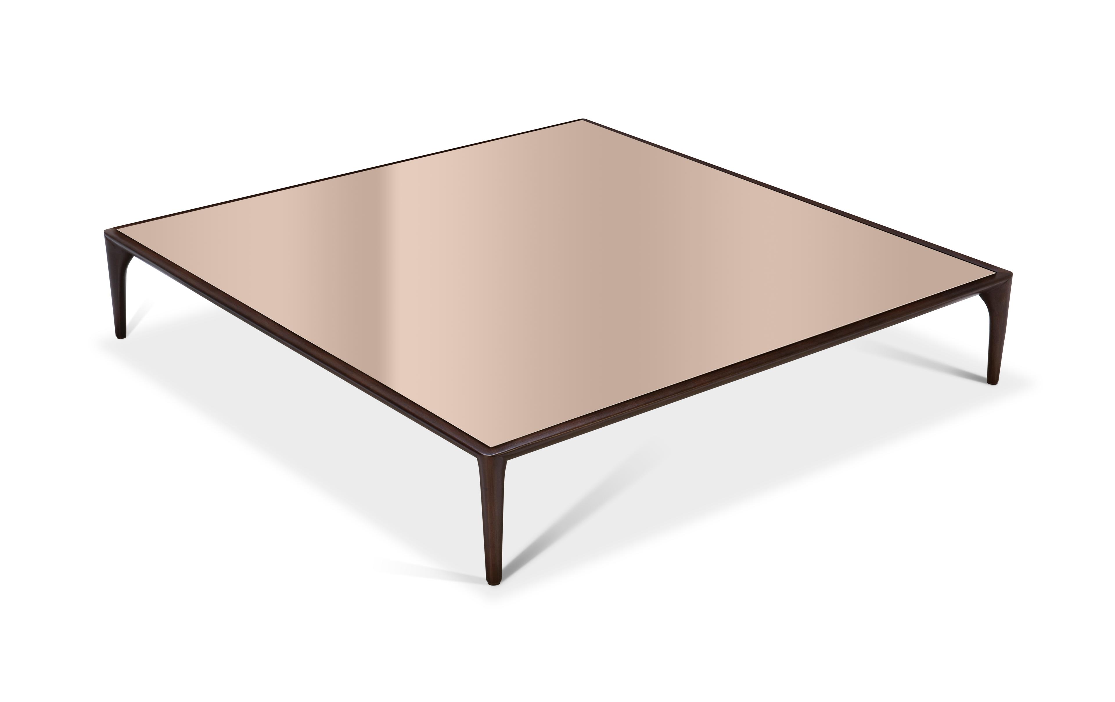 MOGANO COFFEE TABLE MIRROR TOP