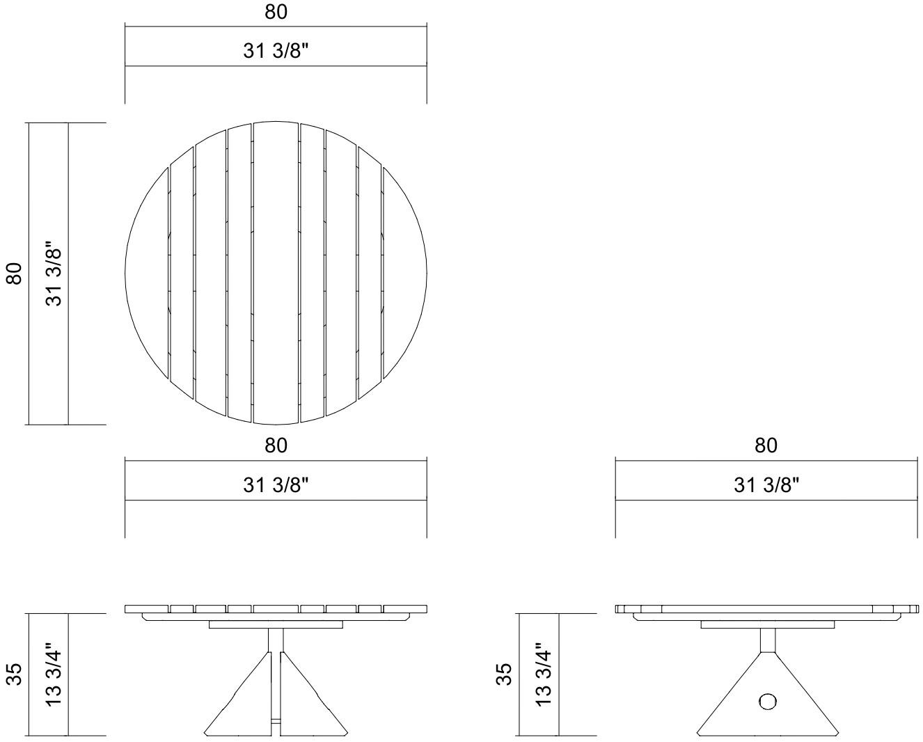 MESA CENTRO 80 X 35 CM SÍNTESE