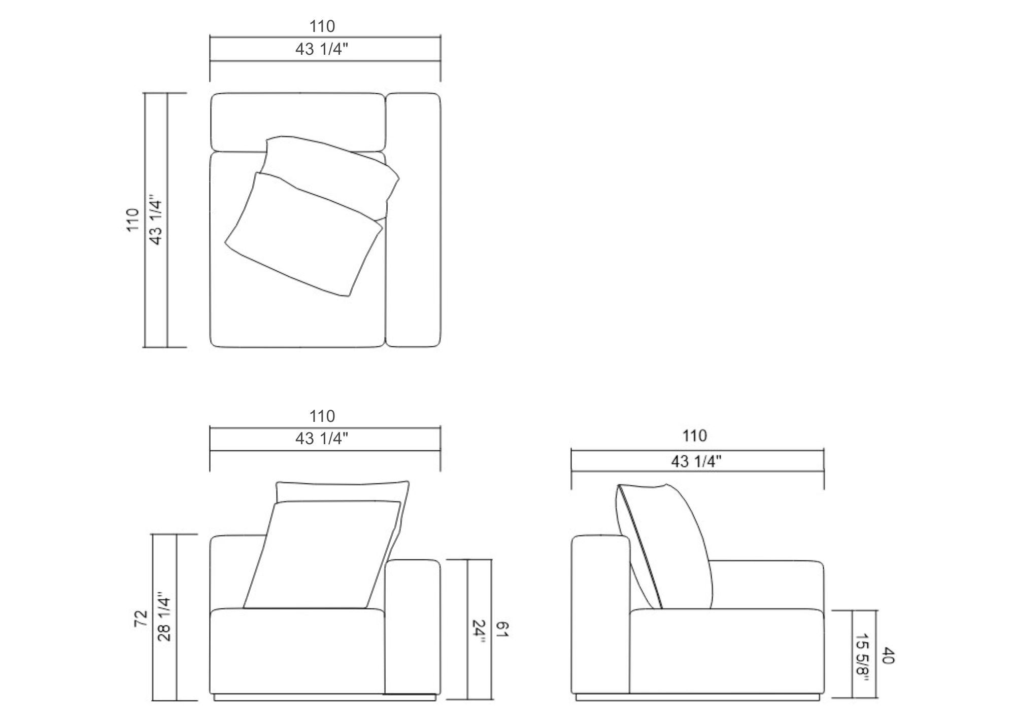 CHANGE UP LEFT RIGHT MODULE 43 1/4"