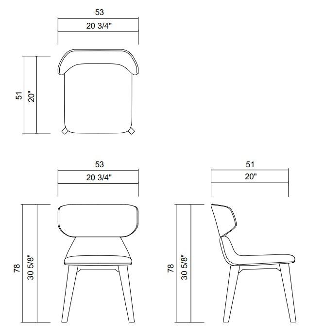 CADEIRA BASE MADEIRA ASPEN