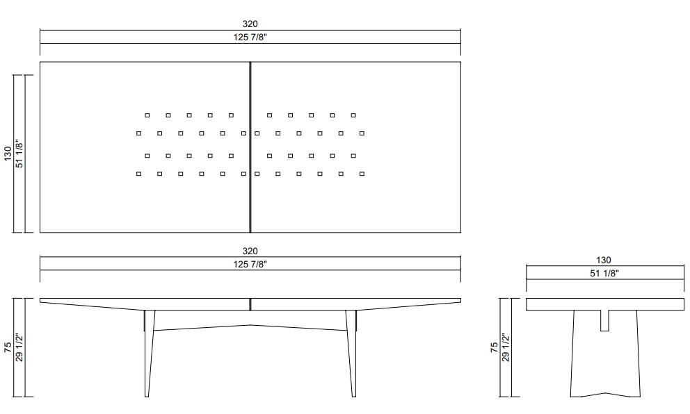 MESA COMEDOR 320 CM CANAVIAL