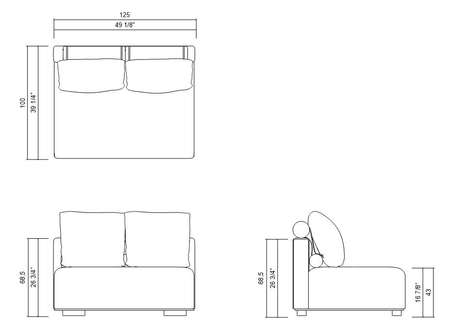 SINTRA WITHOUT ARMS 49 1/8"