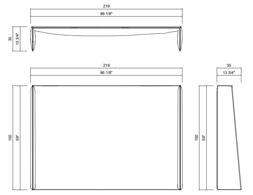 CABECEIRA PLUMON - COLCHÃO 178 X 198 CM