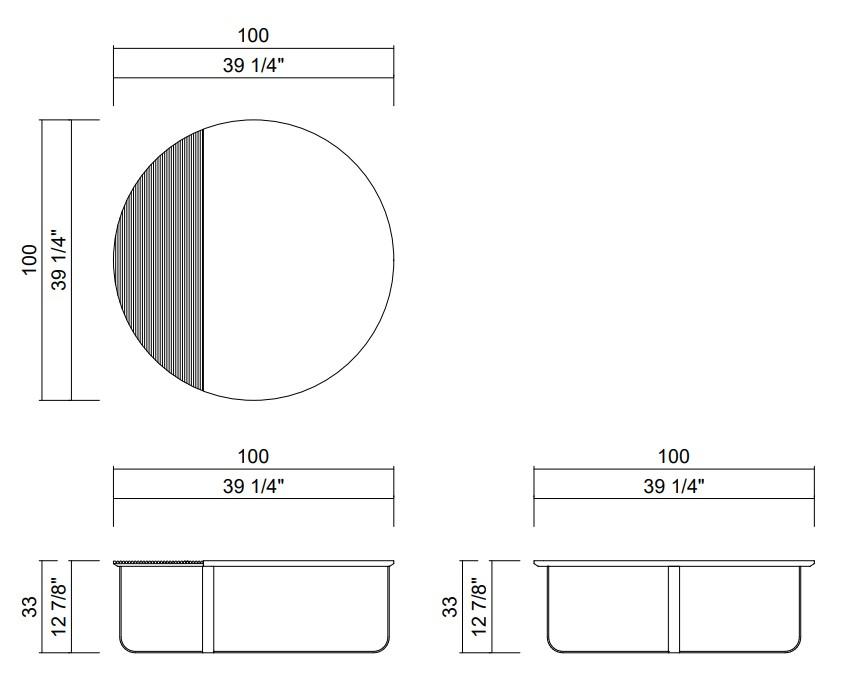 MESA CENTRO D100 CM MANDALA