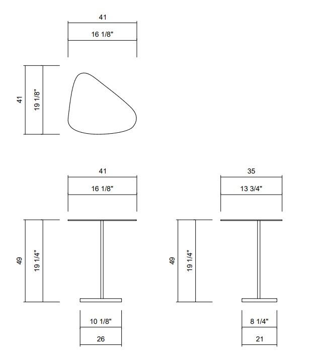 TUNDRA SIDE TABLE H19 1/4"